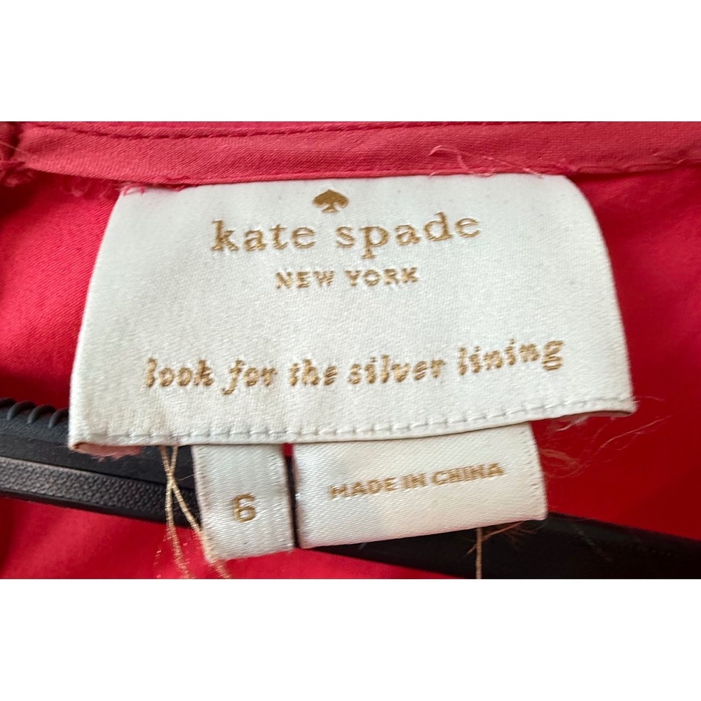 Kate Spade New York "Sawyer" Belted Fit & Flare Dress Pink White Navy Stripe - Picture 10 of 13
